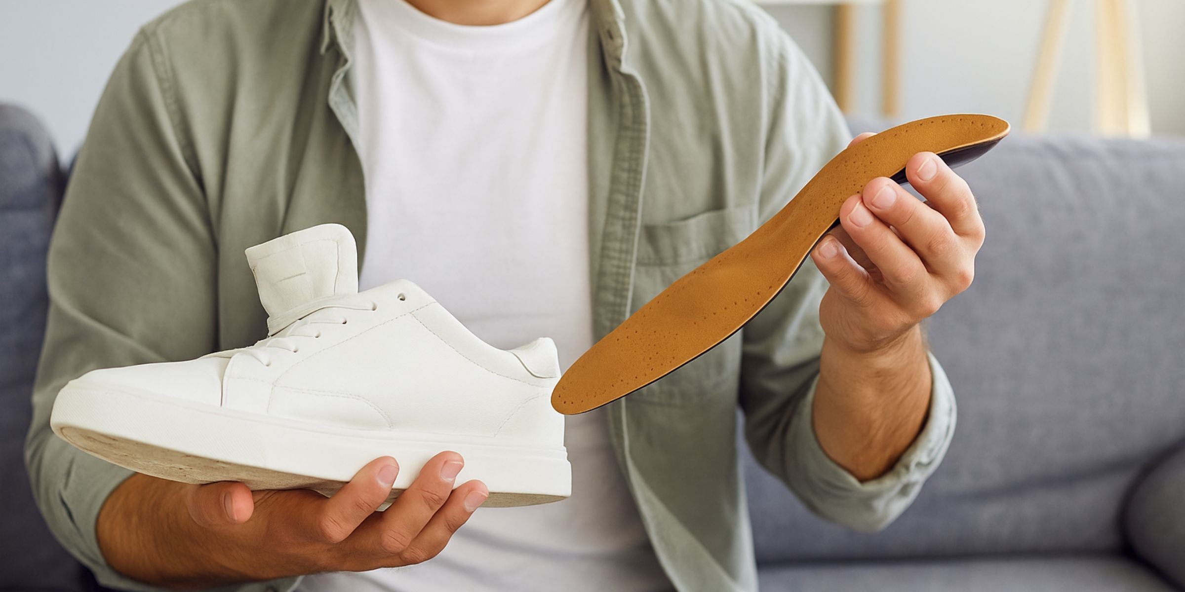 Schuh mit Spreizfuss-Einlage