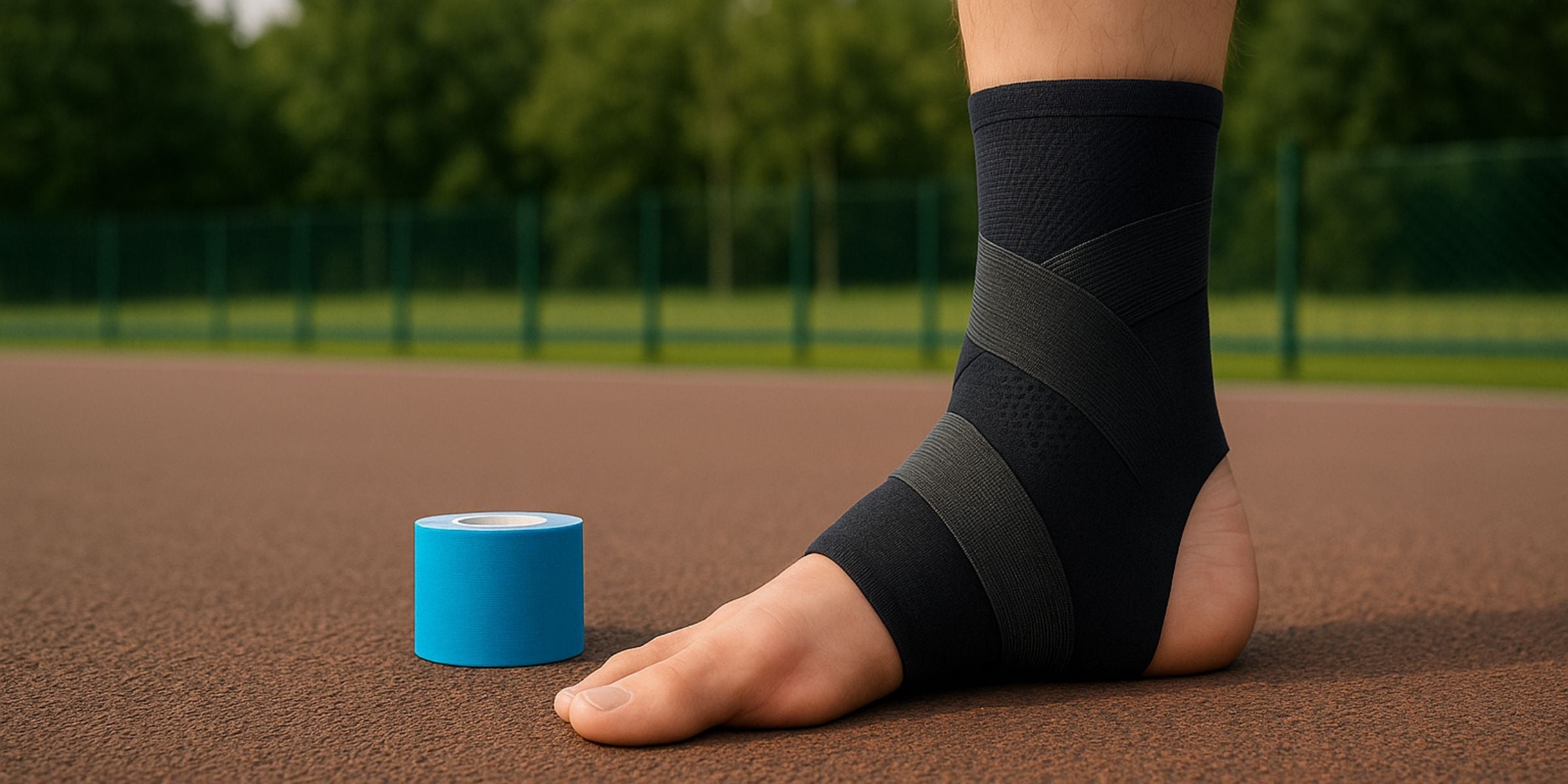 Vergleich Tape und Sprunggelenkbandage