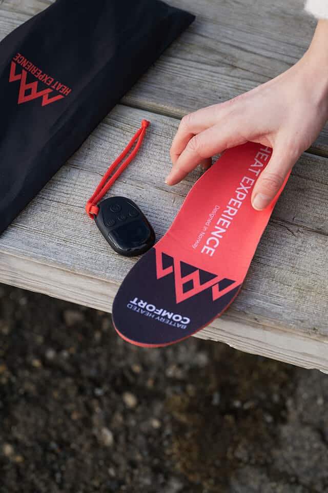 Beheizbare Einlegesohlen mit integriertem Akku