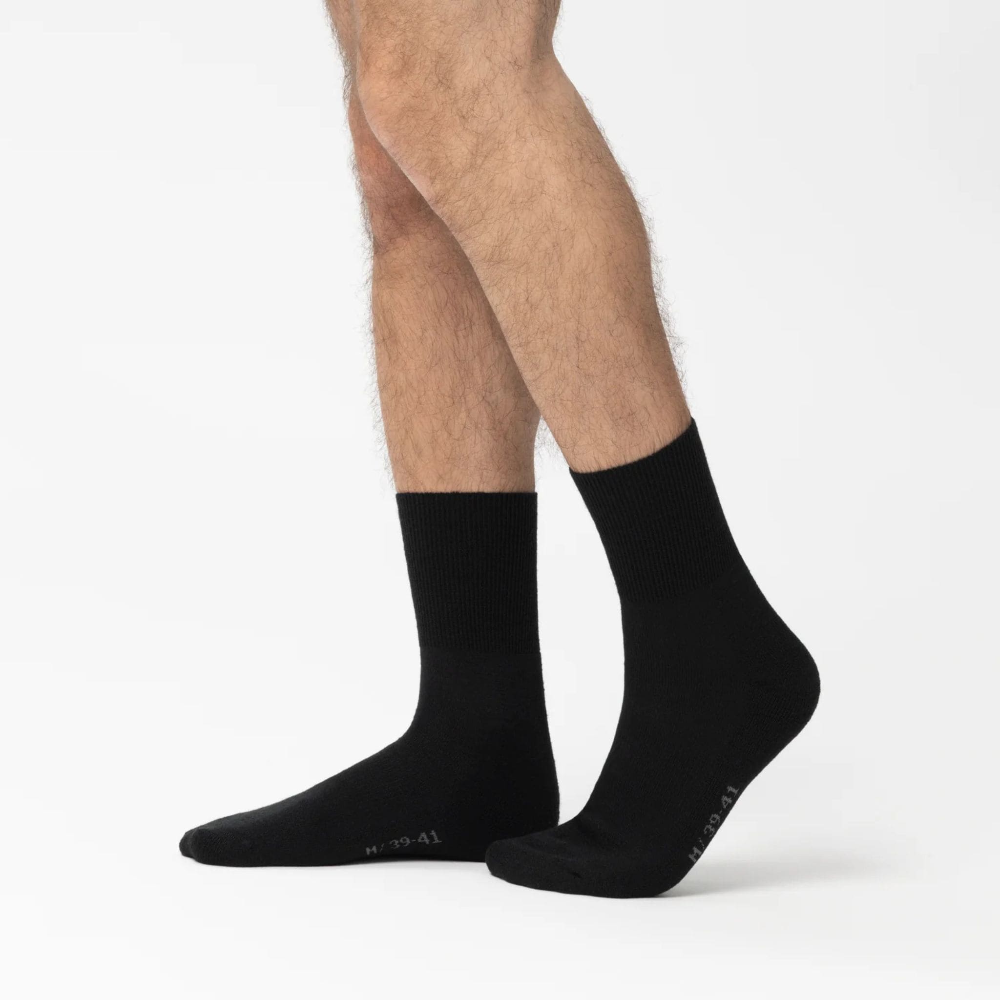 Knöchelhohe schwarze Merinosocke