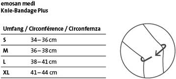 Kniebandage mit Gelpolster