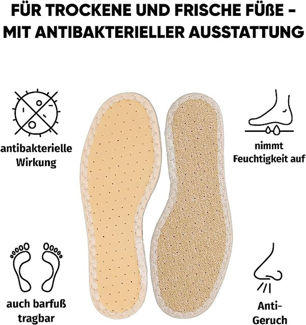 Barfuss antibakterielle Schuheinlage