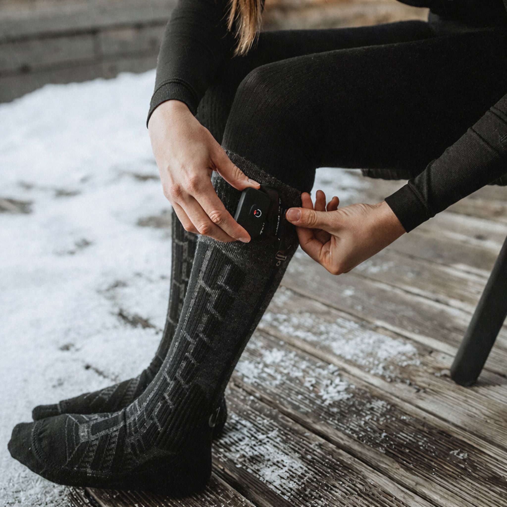 Beheizbare Skisocken