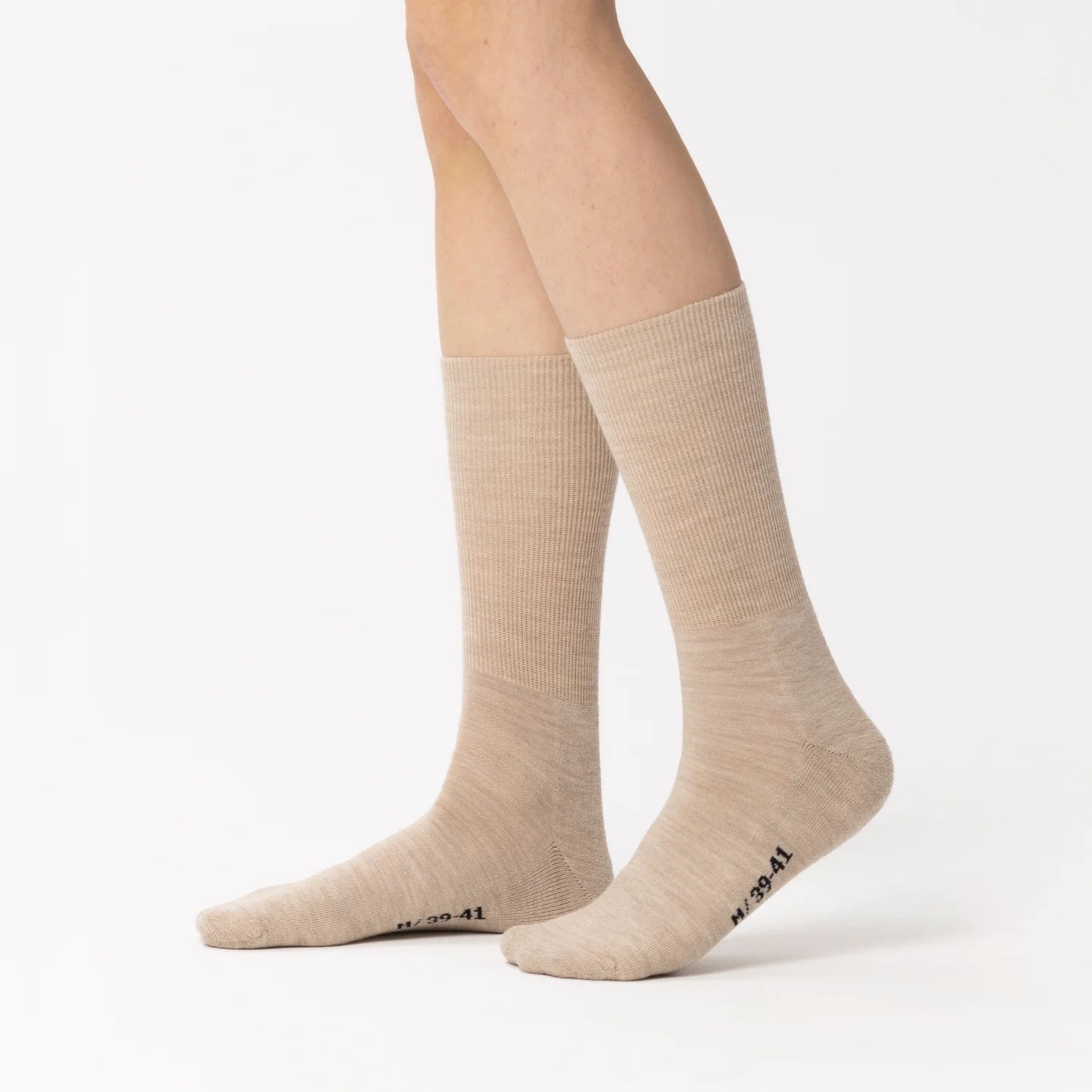 Beige Merinosocken